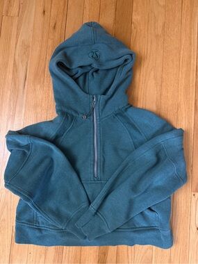 Lululemon Teal Half-Zip Scuba Hoodie
